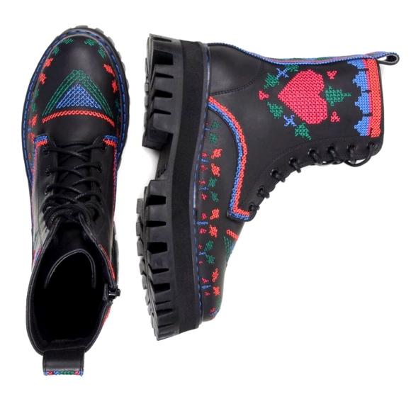 FARM Rio Shoes - New FARM Rio Stitched black mid boots 6.5